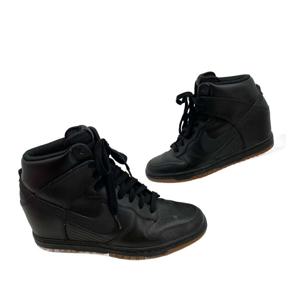 Nike Black Sneakers Dunk Sky High Wedge | Womens 10